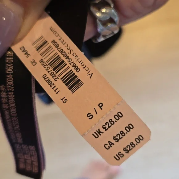 NWT Victoria's Secret Black Lacey Tiger Design High-waisted Thong Panties - Picture 5 of 9